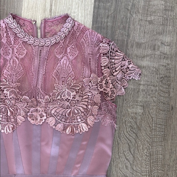 ☀️Zuhair Murad Pink Strapless Peplum Sheath Dress - Picture 3 of 4